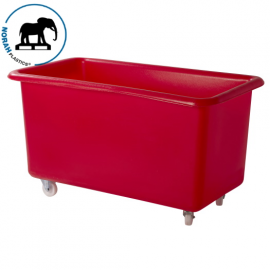 Kunststoff Rollwagen 141x78x79cm, Inhalt 450 Liter, Rot, NORAH Plastics