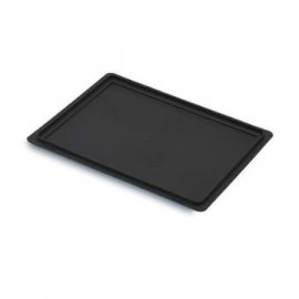Auflagedeckel für Eurobehälter 40x30cm, Schwarz, RE-PP, NORAH Plastics