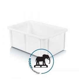 Grondstofbak, 60x40x22cm, Wit, HDPE, NORAH Plastics