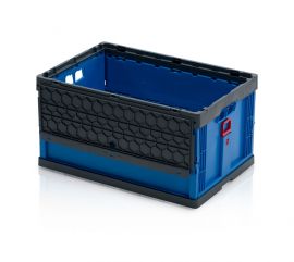 Faltbox mit Deckel 60x40x32cm, Inhalt 58 Liter, PP, Blau, NORAH Plastics
