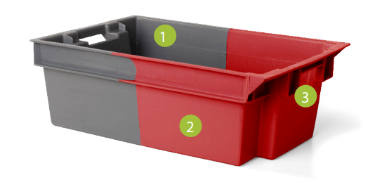 Drehstapelbehälter 2 Farbig